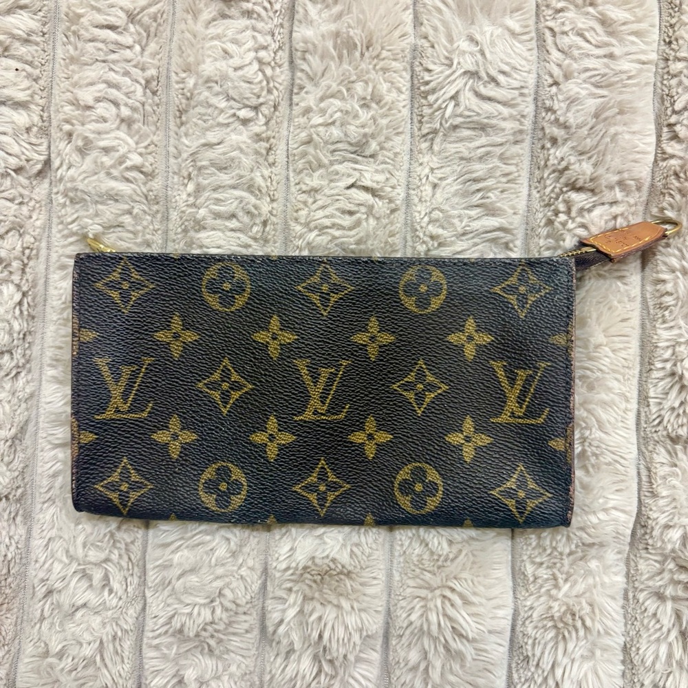 Louis Vuitton Monogram Canvas Clutch in Brown and Gold